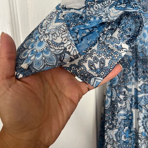 Alice + Olivia Blue and White Maxi Dress - Picture 7 of 9